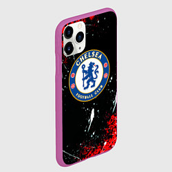 Чехол iPhone 11 Pro матовый Chelsea брызги красок текстура, цвет: 3D-фиолетовый — фото 2