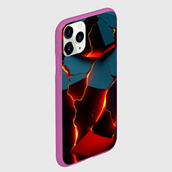 Чехол iPhone 11 Pro матовый Orange glow, цвет: 3D-фиолетовый — фото 2