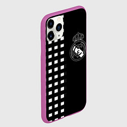 Чехол iPhone 11 Pro матовый Real Madrid клетка, цвет: 3D-фиолетовый — фото 2
