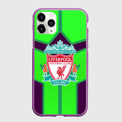Чехол iPhone 11 Pro матовый Liverpool геометрия текстура спорт