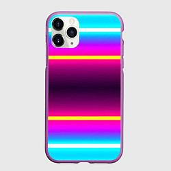 Чехол iPhone 11 Pro матовый Color neon, цвет: 3D-фиолетовый