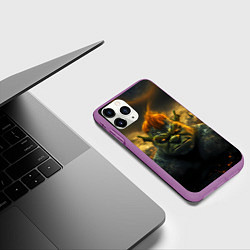 Чехол iPhone 11 Pro матовый Шрек после взрыва, цвет: 3D-фиолетовый — фото 2