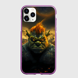 Чехол iPhone 11 Pro матовый Шрек после взрыва, цвет: 3D-фиолетовый
