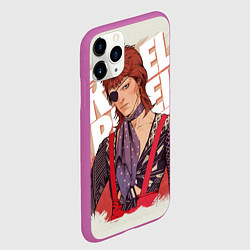 Чехол iPhone 11 Pro матовый David Bowie Rebel Rebel, цвет: 3D-фиолетовый — фото 2