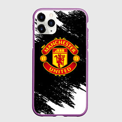 Чехол iPhone 11 Pro матовый Манчестер Юнайтед белые краски