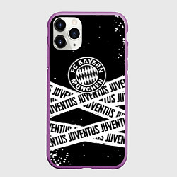 Чехол iPhone 11 Pro матовый Бавария Мюнхен x Ювентус