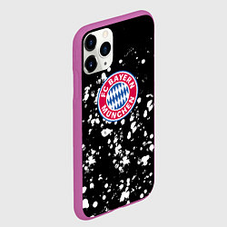 Чехол iPhone 11 Pro матовый Бавария Мюнхен краски, цвет: 3D-фиолетовый — фото 2