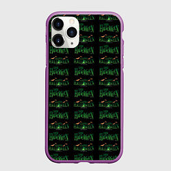 Чехол iPhone 11 Pro матовый Halloween pattern, цвет: 3D-фиолетовый