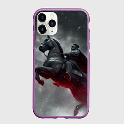 Чехол iPhone 11 Pro матовый Всадник в плаще на коне