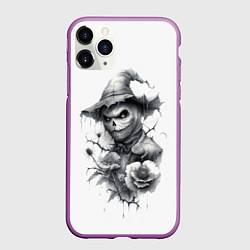 Чехол iPhone 11 Pro матовый Eerie Scarecrow, цвет: 3D-фиолетовый