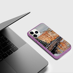 Чехол iPhone 11 Pro матовый Новогодняя елка в Питере, цвет: 3D-фиолетовый — фото 2