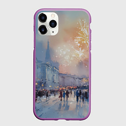 Чехол iPhone 11 Pro матовый Новогодняя Питерская атмосфера