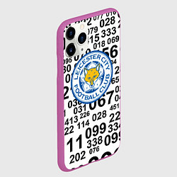 Чехол iPhone 11 Pro матовый Лестер сити цифры символы, цвет: 3D-фиолетовый — фото 2