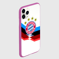 Чехол iPhone 11 Pro матовый Бавария Мюнхен геометрия спорт, цвет: 3D-фиолетовый — фото 2