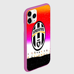Чехол iPhone 11 Pro матовый Ювентус спорт люди, цвет: 3D-фиолетовый — фото 2