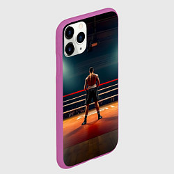 Чехол iPhone 11 Pro матовый Чемпион на ринге, цвет: 3D-фиолетовый — фото 2