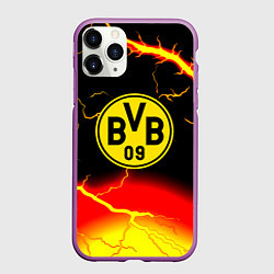 Чехол iPhone 11 Pro матовый Borussia молнии шторм