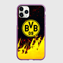 Чехол iPhone 11 Pro матовый Borussia краски соты