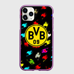Чехол iPhone 11 Pro матовый Borussia хвост феи неон, цвет: 3D-фиолетовый