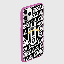 Чехол iPhone 11 Pro матовый Juventus serial pattern, цвет: 3D-фиолетовый — фото 2
