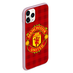 Чехол iPhone 11 Pro матовый Manchester United, цвет: 3D-розовый — фото 2