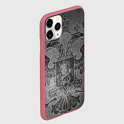 Чехол iPhone 11 Pro матовый Герб России, цвет: 3D-малиновый — фото 2