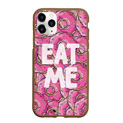 Чехол iPhone 11 Pro матовый Eat me, Homer, цвет: 3D-коричневый