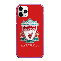 Чехол iPhone 11 Pro матовый Liverpool, цвет: 3D-фиолетовый