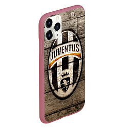 Чехол iPhone 11 Pro матовый Juventus, цвет: 3D-малиновый — фото 2