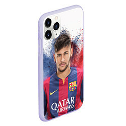 Чехол iPhone 11 Pro матовый Neymar FCB, цвет: 3D-светло-сиреневый — фото 2