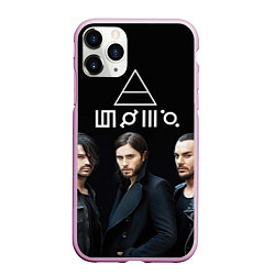 Чехол iPhone 11 Pro матовый 30 seconds to mars, цвет: 3D-розовый