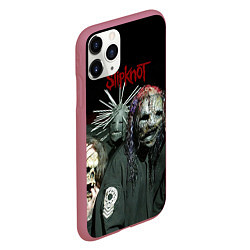 Чехол iPhone 11 Pro матовый Slipknot, цвет: 3D-малиновый — фото 2