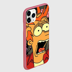 Чехол iPhone 11 Pro матовый Frai Horrified, цвет: 3D-малиновый — фото 2