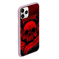 Чехол iPhone 11 Pro матовый BFMV: Red Skull, цвет: 3D-розовый — фото 2