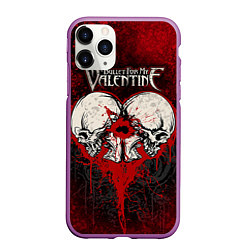 Чехол iPhone 11 Pro матовый BFMV: Duo Skulls, цвет: 3D-фиолетовый