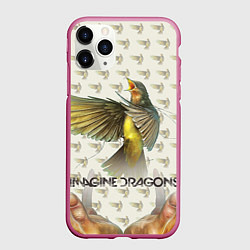 Чехол iPhone 11 Pro матовый Imagine Dragons: Fly, цвет: 3D-малиновый