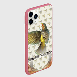Чехол iPhone 11 Pro матовый Imagine Dragons: Fly, цвет: 3D-малиновый — фото 2