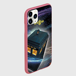 Чехол iPhone 11 Pro матовый Police Box, цвет: 3D-малиновый — фото 2