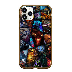 Чехол iPhone 11 Pro матовый Dota 2: All Pick, цвет: 3D-коричневый