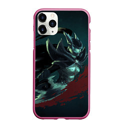 Чехол iPhone 11 Pro матовый Phantom Assassin, цвет: 3D-малиновый