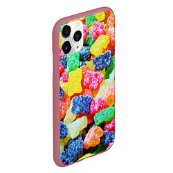 Чехол iPhone 11 Pro матовый Мармеладные мишки, цвет: 3D-малиновый — фото 2