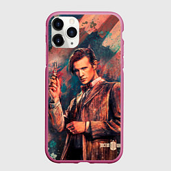 Чехол iPhone 11 Pro матовый Доктор кто, цвет: 3D-малиновый