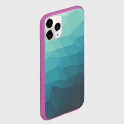 Чехол iPhone 11 Pro матовый Геометрия, цвет: 3D-фиолетовый — фото 2