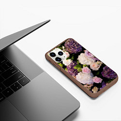 Чехол iPhone 11 Pro матовый Весенние цветы, цвет: 3D-коричневый — фото 2