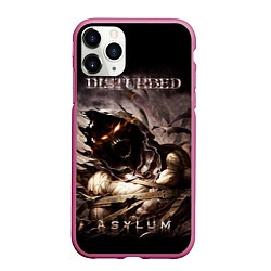 Чехол iPhone 11 Pro матовый Disturbed, цвет: 3D-малиновый