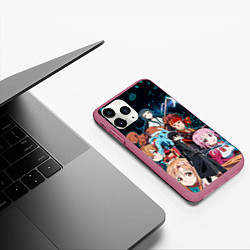 Чехол iPhone 11 Pro матовый Sword Art Online, цвет: 3D-малиновый — фото 2