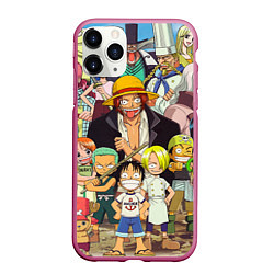 Чехол iPhone 11 Pro матовый One Piece, цвет: 3D-малиновый