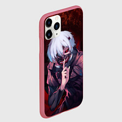 Чехол iPhone 11 Pro матовый Токийский Гуль, цвет: 3D-малиновый — фото 2