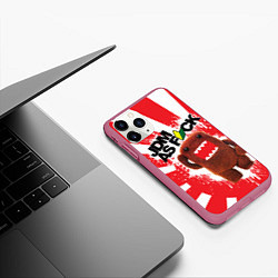 Чехол iPhone 11 Pro матовый Domo as f*ck, цвет: 3D-малиновый — фото 2