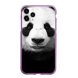 Чехол iPhone 11 Pro матовый Взгляд панды, цвет: 3D-фиолетовый